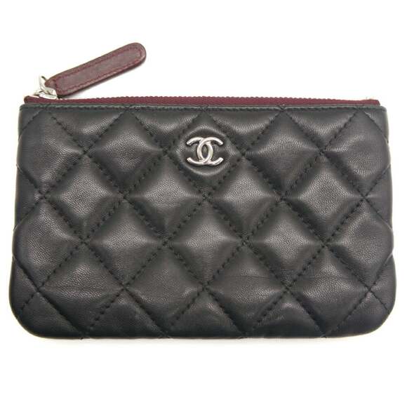 CHANEL Black Logo Pouch